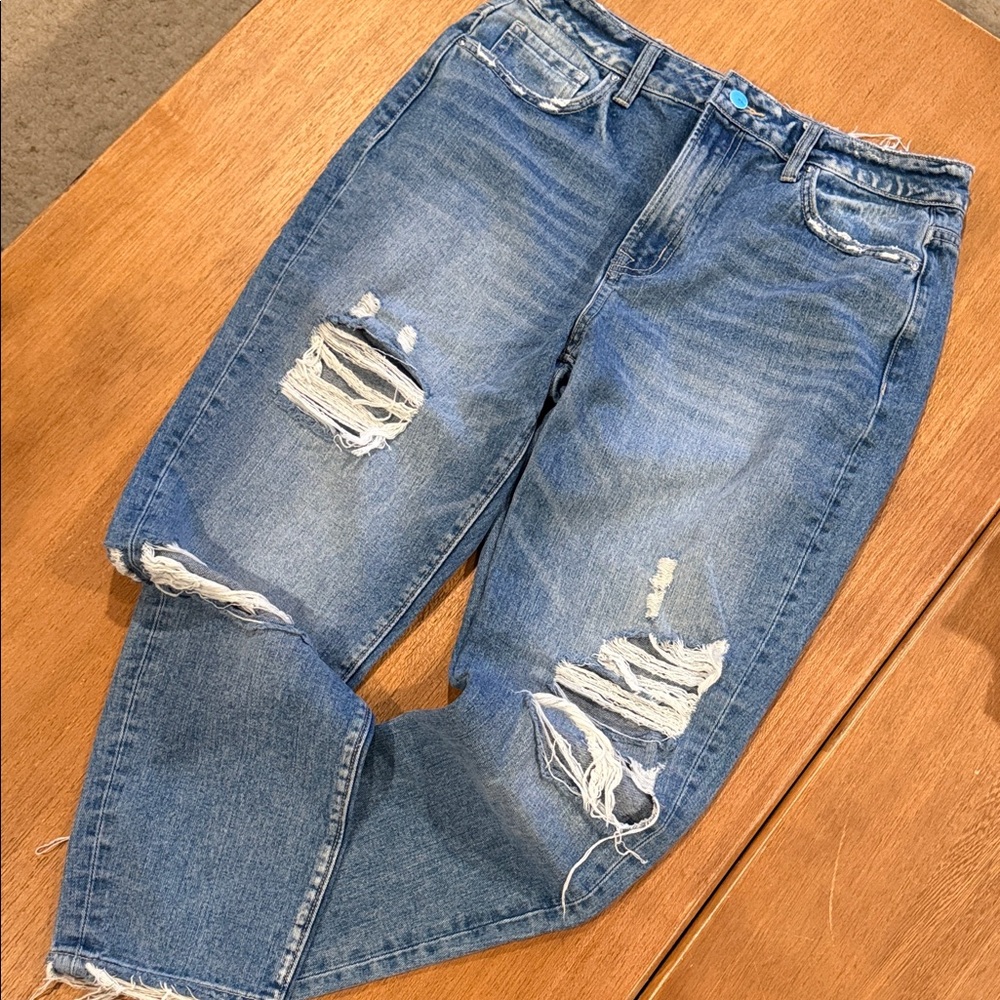 MICAS Distressed Blue Jeans